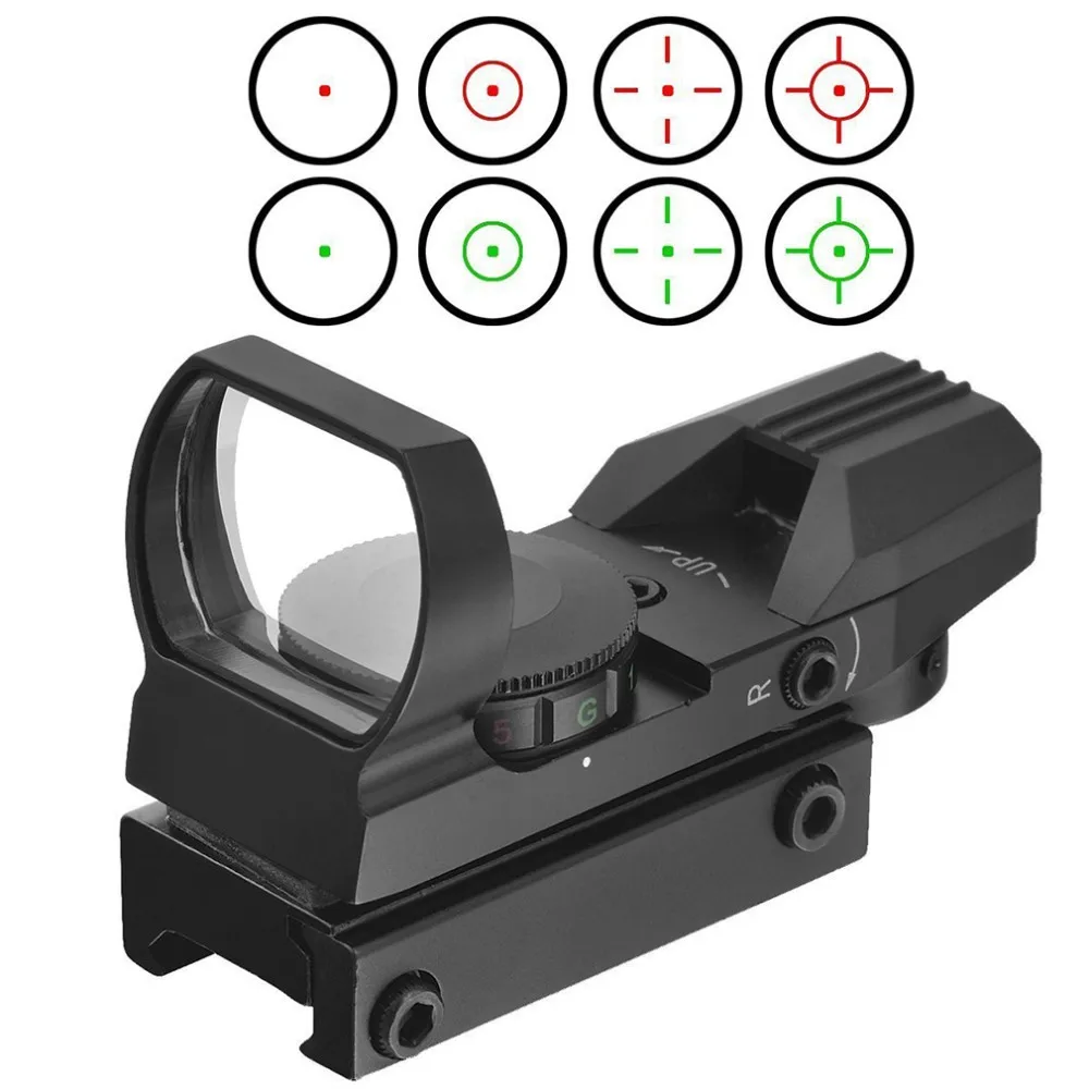 Zielfernrohr mit 20mm Schienenhalterung Airsoft Optik 11 Helligkeit 3-4 MOA Zielfernrohr Rotpunktvisier Ganzmetall-Zielfernrohr für die Jagd 