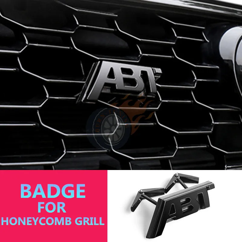 1X 3D ABT Sticker For A3 8V A4 B8 B9 A5 A6 A7 Q2 Q3 Q5 Q7 Q8 Honeycomb Mesh Hood Grill Badged Sportsline Side Trim | Автомобили и