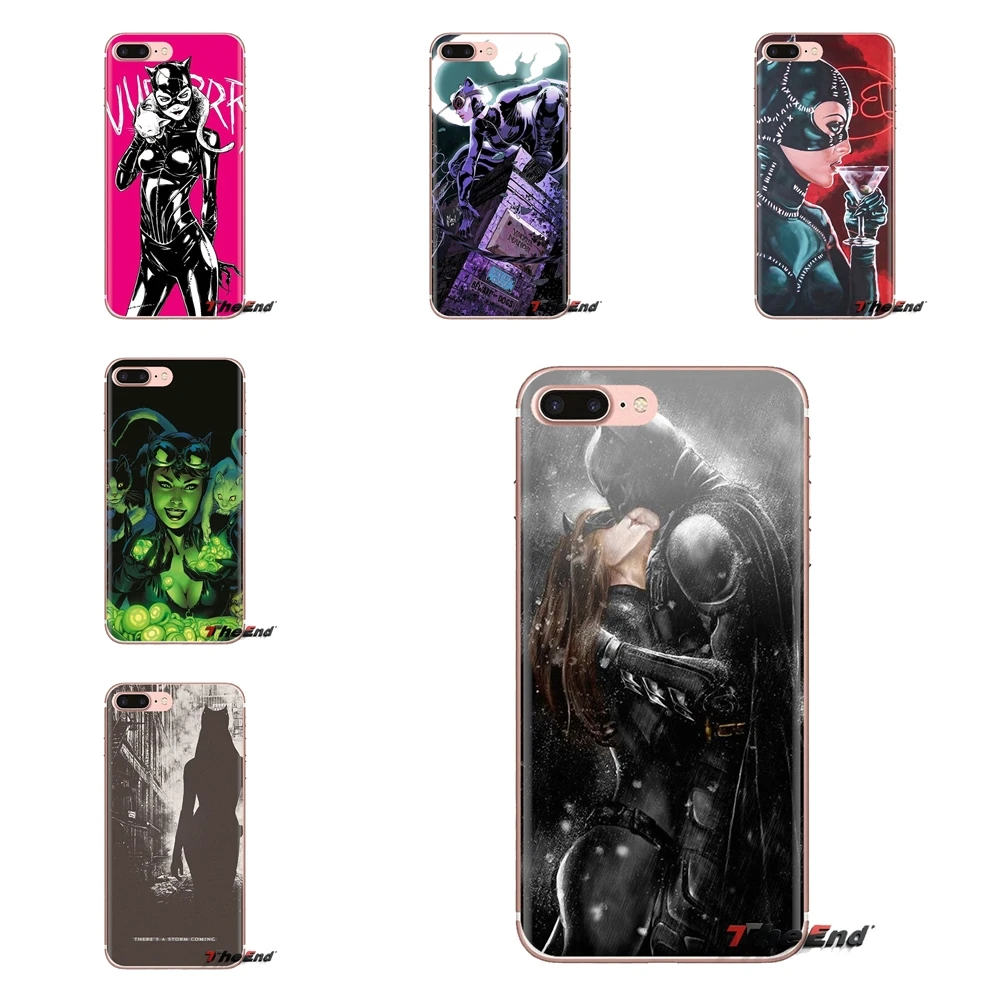 TPU Bag Case For Samsung Galaxy S2 S3 S4 S5 MINI S6 S7 edge S8 S9 Plus Note 2 3 4 5 8 Coque Fundas Cartoon marvel comic catwoman |