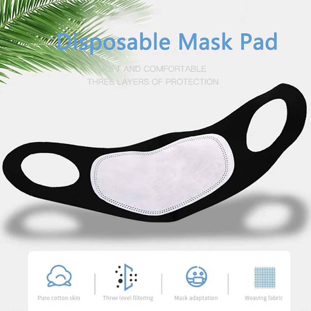 

100Pcs Disposable PM2.5 N95 Activated Carbon Filter Insert Protective Filter Media Insert for Mouth anti Dust Health Set