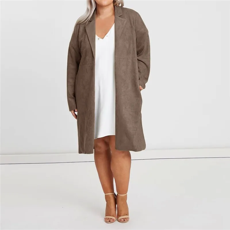 New  Autumn Plus Size Fashion Loose Solid Color Open Stitch Long Sleeve 3XL-7XL Overweight Woman Casual 