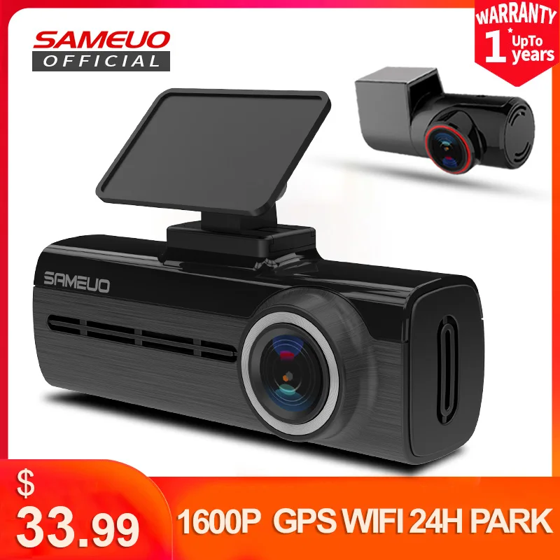 Sameuo U750pro Dash Cam front and rear Video Recorder Dashcam GPS car dvr with 2 cam for camera recorder 24H Parking Monitor | Автомобили