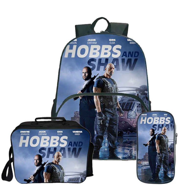 Anime backpack Hobbs шоу школьная сумка для подростков девочек школьные рюкзаки для мальчиков с милой кавайный пенал ноутбук рюкзак 3 шт./компл. Mochila - Цвет: Anime backpack