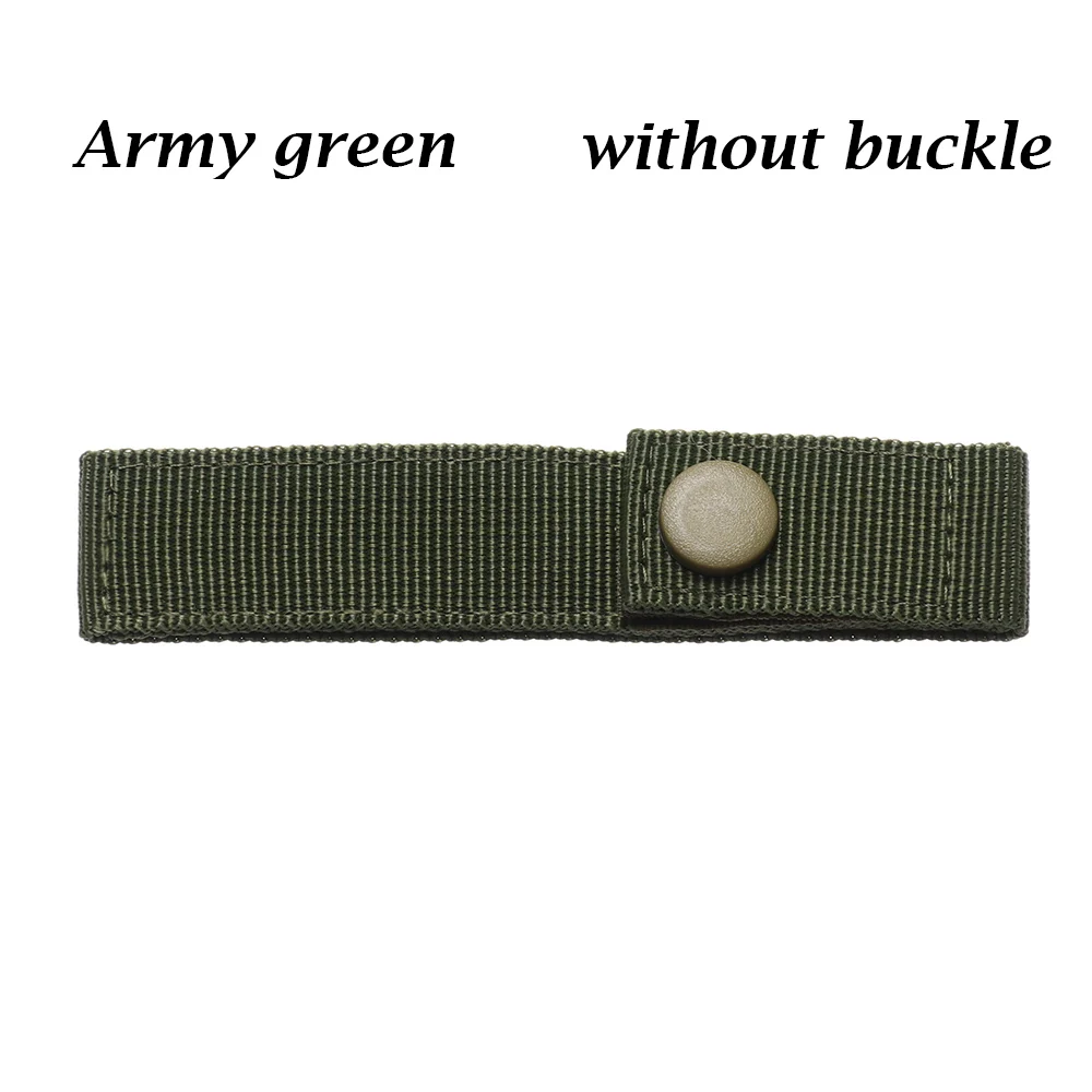 without buckle 1 шт. военный нейлон Molle лента тесьма Пряжка ключ крюк зажим держатель бутылки воды альпинистский рюкзак с карабином крючки - Цвет: without buckle