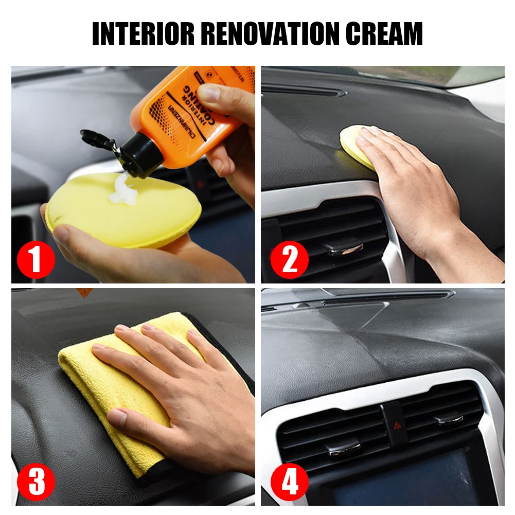 Car Paint Cleaner Cnjmanzena Car Coating Agent Auto Paint Cleaner Interior Leater Plastic Part Maintenance Refurbishing AgentCar Wax Crystal Plating Set Hard Glossy Wax Layer Covering Paint Surface Coating Formula Waterproof Film Car Polish Dropshipping meguiars scratchx