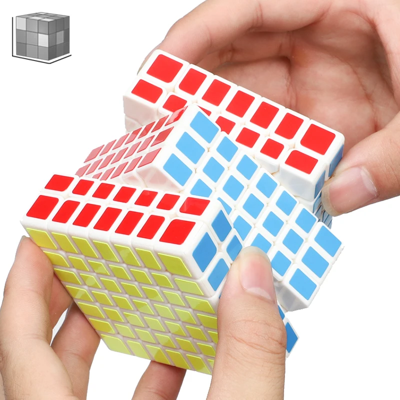 Qiyi Qixing 7x7x7 скоростные магические кубики, 7 слоев, черная головоломка без наклеек, 7*7*7, развивающие игрушки для детей, игрушки для взрослых - Цвет: QiYi 147 White