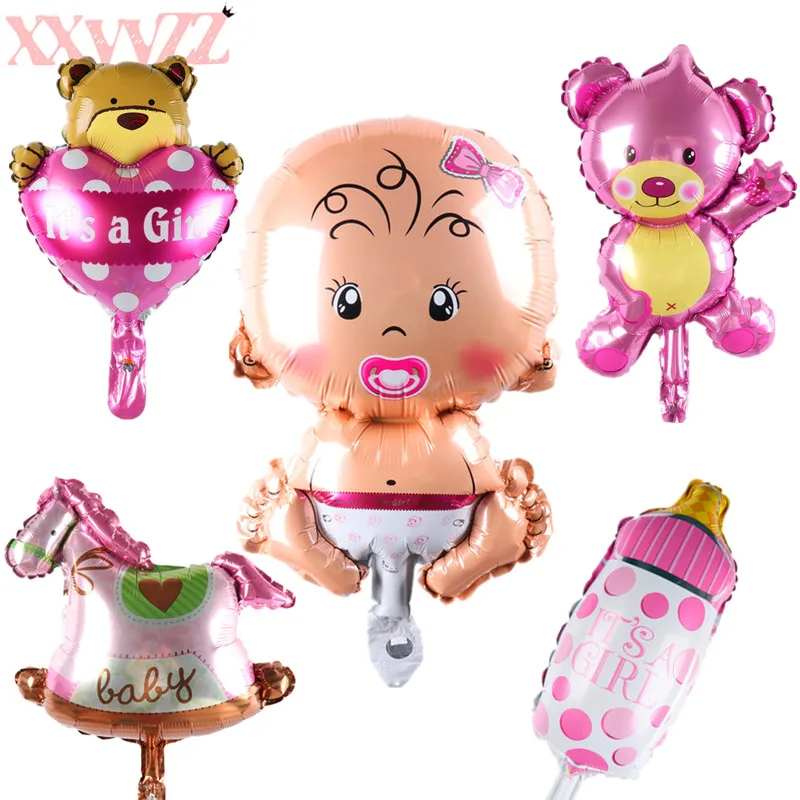 XXYYZZ 5 шт Мини baby shower Для мальчиков и девочек украшение праздника фольги воздушный шар для Бэйби Шауэр воздушный шар в форме автомобиля на день рождения принадлежности для вечеринки воздушный шар d