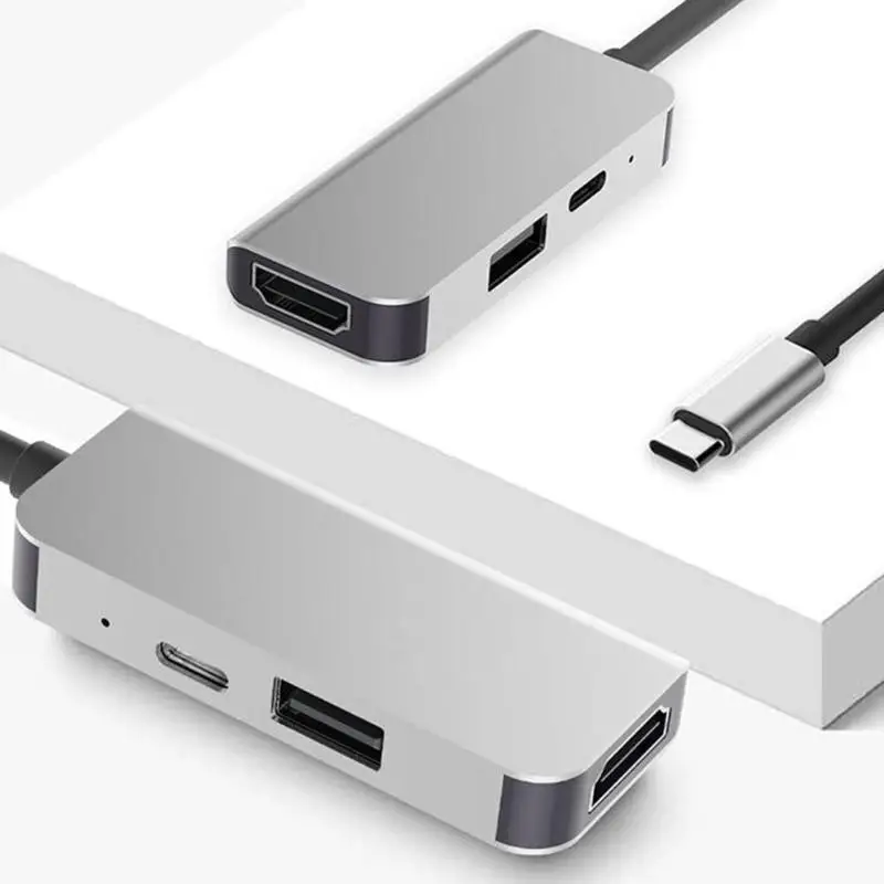 Тип C HDMI USB PD конвертер 3 в 1 USB концентратор зарядки адаптер сплиттер док-станция быстрая теплоотдача стабильность производительности