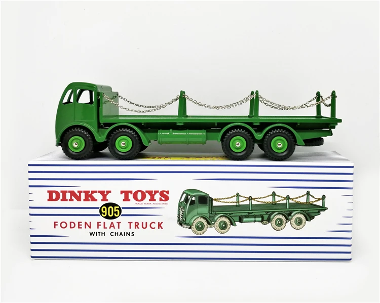 Dinky Toys 1:43 Foden Плоская тележка с цепочками#905 антикварные модели бутик сплава автомобиля игрушки для детей