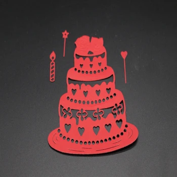 

Birthday Cake Frame Metal Cutting Dies Cut Die Candle Mold Card Scrapbook Embossing Paper Craft Knife Mould Blade Punch Stencils