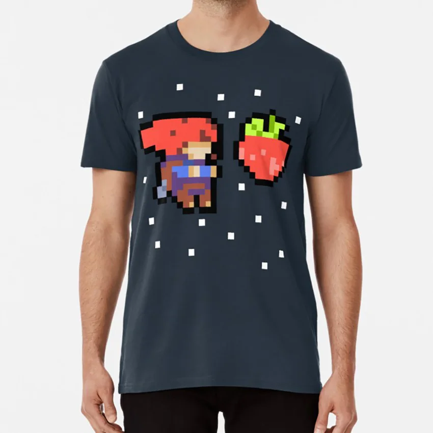 Celeste T shirt celeste madeline video game steam indie tower fall strawberry pixel sprite
