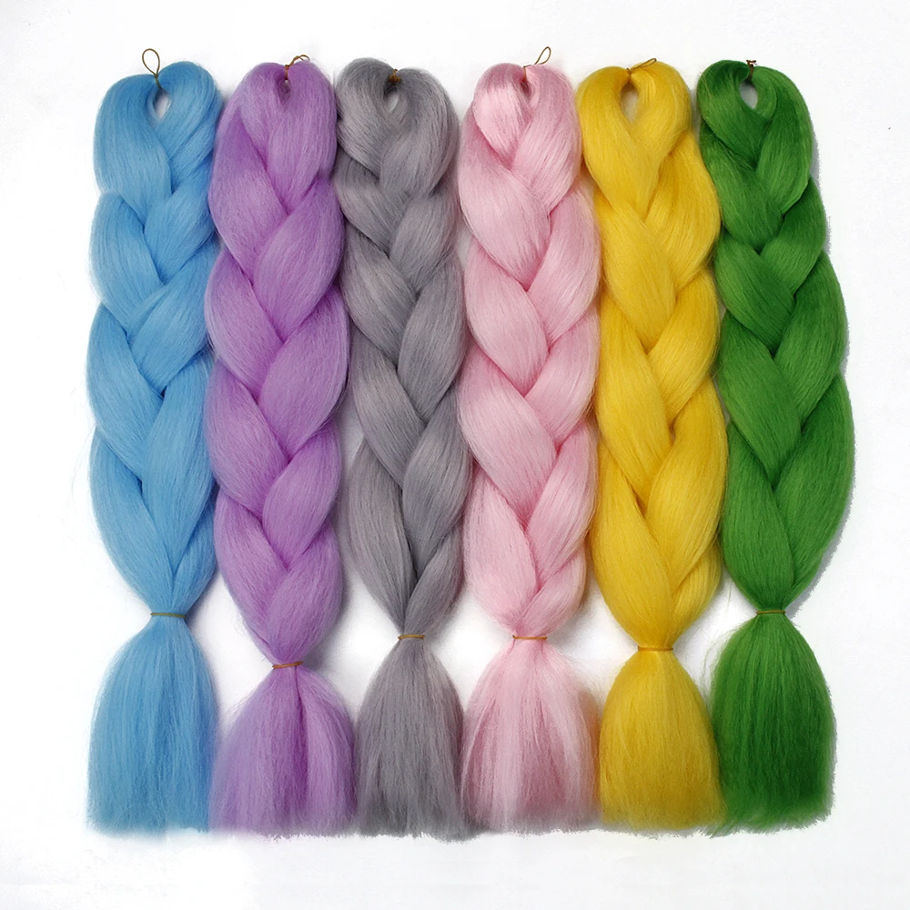 Braiding Hair Extensions Synthetic Hair 100g/Pack 24 Inches Jumbo Braid Box Braid for Daily Wear Bulk kanekalon hair extension