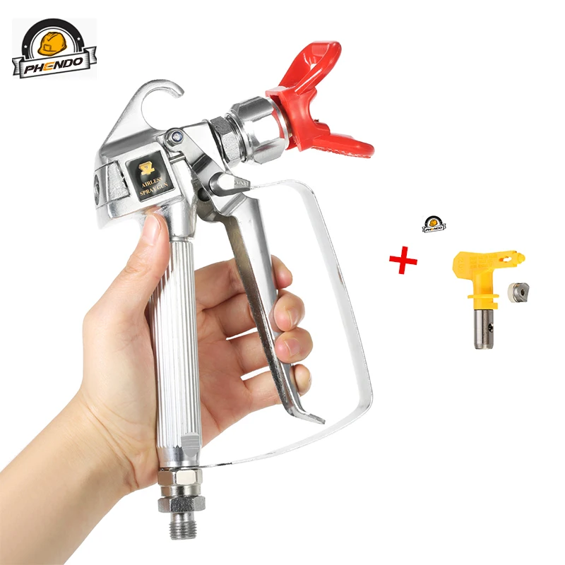 PHENDO 7/8'N 3600PSI High Pressure Airless Spray Gun with Nozzle Seat  Painit Tools suit for Grc Wagner Sprayer phendo airless tip airbrush nozzle for high airless pressure spray gun seat guard guide sprayer power tools wagner titan
