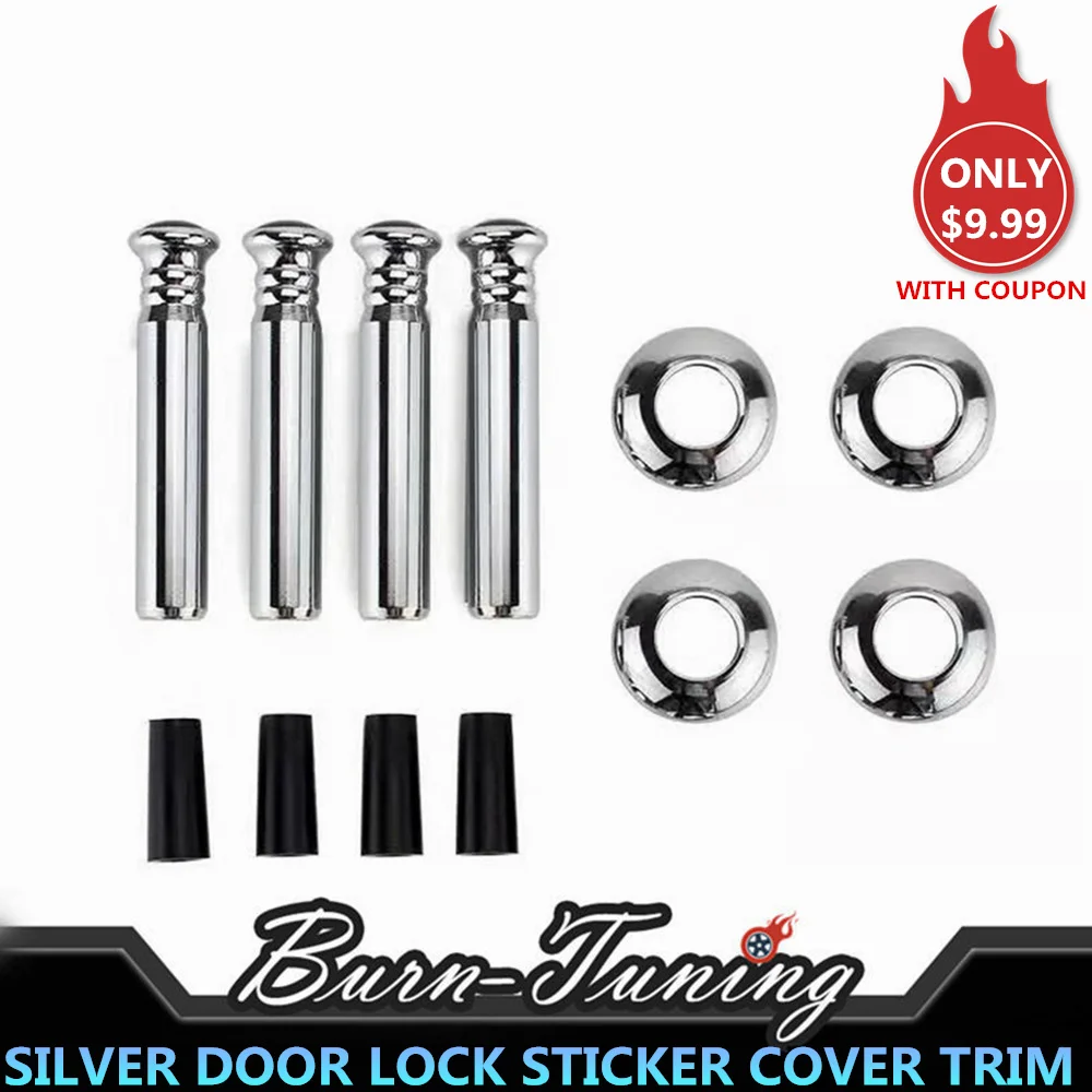 

4PCS Aluminium Alloy Door Sticker For Mercedes Star AMG Apple Tree CLA GLA C Class E Class CLS GLK CLK SLK Class Door Lock Stick Pin Cap Cover Car Styling Car Trim Interior Accessories