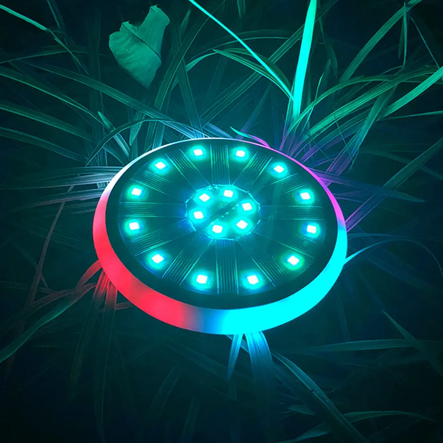 Description Picture 5 of itemBEIAIDI 30 Leds Solar Garden Landscape Ground Light Solar Powered Underground Buried Light RGB Changeable Yard Pathway Deck Lamp