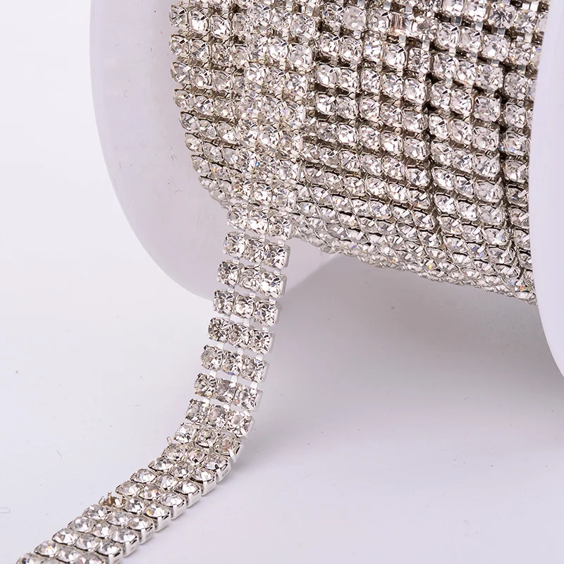 JUNAO-1-2-3-Rows-1yard-Clear-Crystal-Rhinestones-Chain-Trim-Sewing-Strass-Banding-Glass-Claw (3)