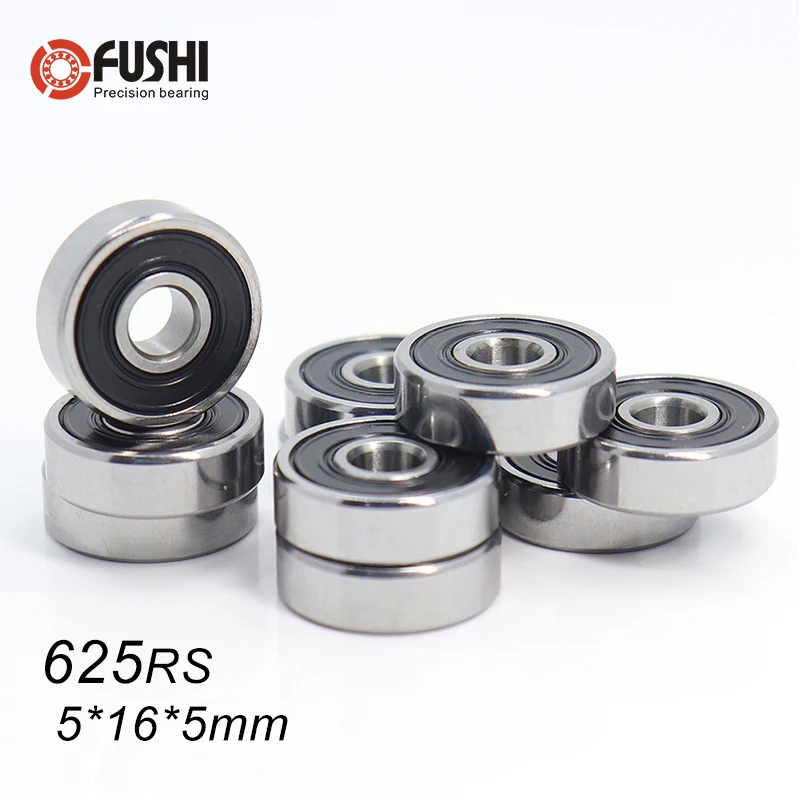 625RS Bearing ABEC 5 ( 10 PCS ) 5*16*5 mm Miniature Sealed 625 2RS Ball ...