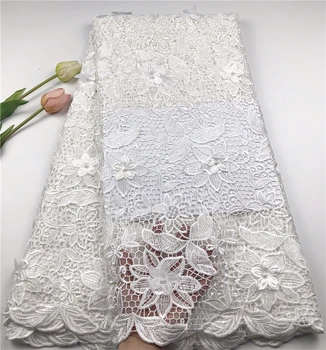 

Newest African Guipure Cord Lace Fabric High Quality French Water Soluble Cord Lace Fabric Stones For Nigerian Dress 9081425