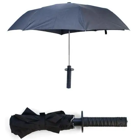 LISM2019Men самурайский меч ниндзя-как японская форма зонтик нож с особым дизайном складной с длинной ручкой черный дождь дождливые Зонты