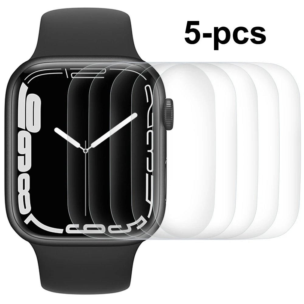 Displayschutzfolie für Apple Watch Serie 9 7 8 41 mm 45 mm HD transparente TPU-Folie iwatch Serie 6 5 4 3 2 1 SE 38 mm 42 mm 40 mm 44 mm – Detail 1