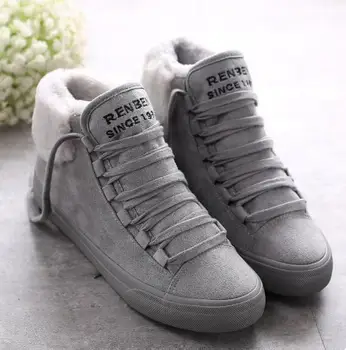 

Womens Thicken Fleece Lined Ankle Snow Boots Casual Lace Up Winter Shoes SZ