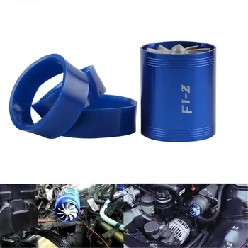 

Car Turbine Supercharger & 3 Rubber Covers 3000rpm F1-Z Double Turbo Charger Air Filter Intake Fan Fuel Gas Saver Kit Universal