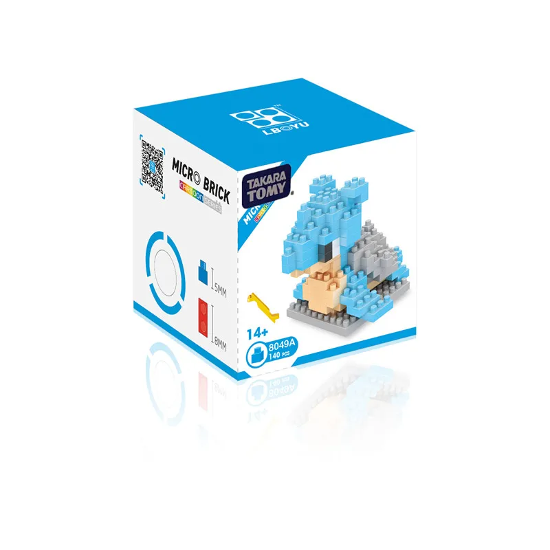 JM8049 have box Фигурки героев Аниме Пикачу чармандер модель Алмазный Блок микро Строительные блоки diy кирпичи развивающие игрушки для детей - Цвет: JM8049 have box