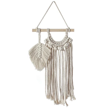 

Nordic Style Woven Tapestry Leaf Tassel Creative Wall Decoration Wall Home Decoration Tapestry Wall Hanging
