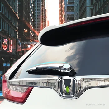 

For Honda CRV CR-V 2017 2018 2019 Car ABS Chrome Rear Window Tail Windscreen Trim Rear Wiper Cover Clean Garnish Molding 4pcs