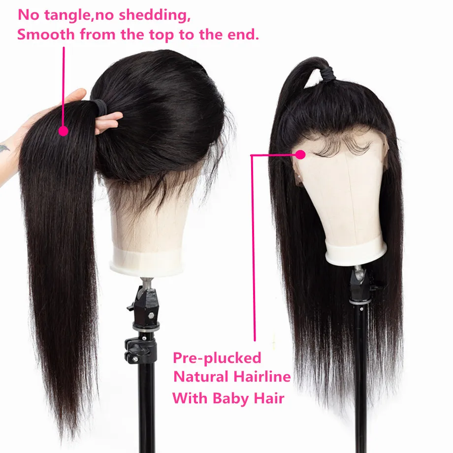 Парики из натуральных волос на фронтальной основе 13х4 150%|bundles with closure|bundles closure