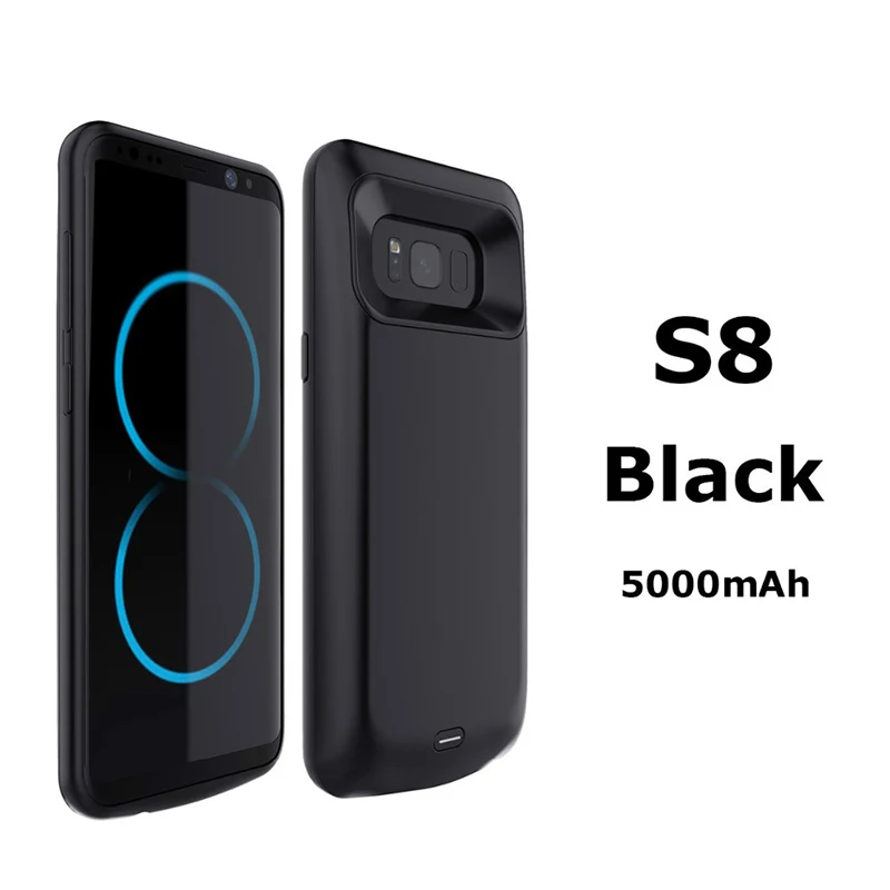 Neng 5000 мАч чехол для зарядного устройства для samsung Galaxy S8 аккумулятор внешний аккумулятор чехол для зарядки для samsung Note9 чехол для аккумулятора - Цвет: Black For Samsung S8