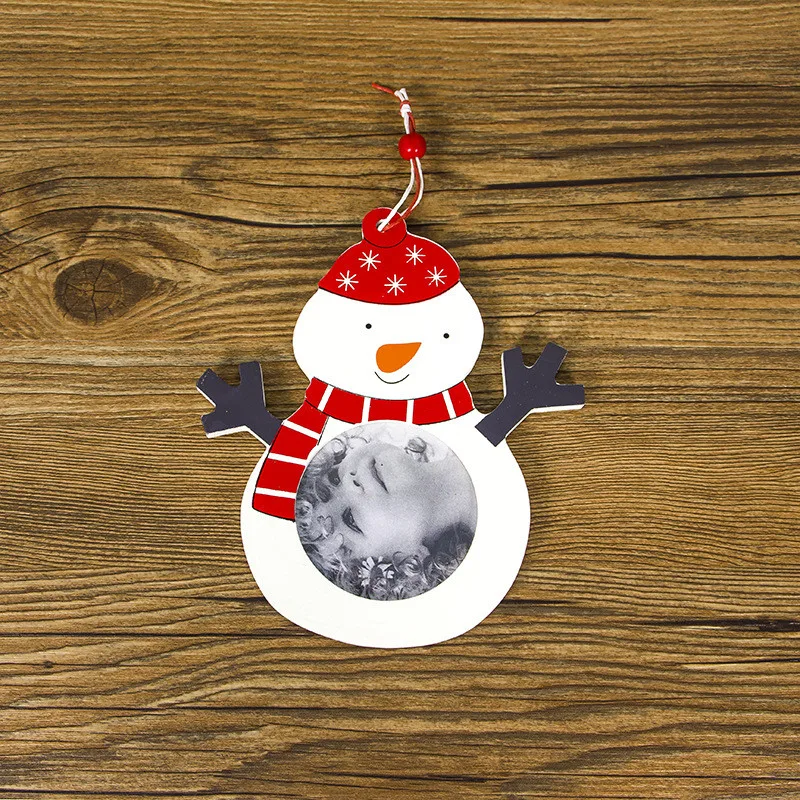 Рождественские украшения для дома Noel новогодний кулон-фоторамка орнамент «Новогодняя елка» подвесной самодельный декоративный дизайн Kerst Рождество - Цвет: Snowman Photo Frame