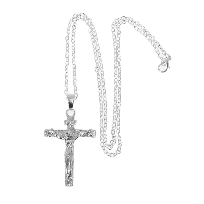 Католический Иисус Христос на крест с надписью INRI Распятие Кулон ожерелье Модные