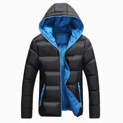 Куртки мужские 2019 зимняя повседневная верхняя одежда ветровка Jaqueta Masculino Slim Fit с капюшоном модные пальто Homme Большие размеры