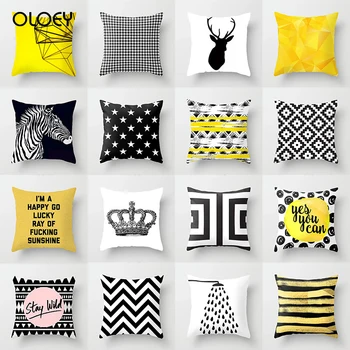 

Litchi Nordic Geometric Pillow Case Polyester Peel Skin 45x45cm Yellow Decorative Pillow Case Home Furnishing Hotel Pillow Case.