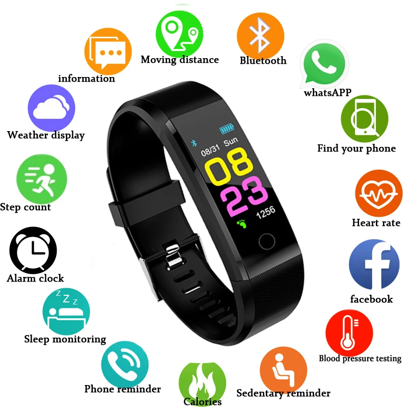 Умные часы, умный браслет, пульсометр, кровяное давление, фитнес-трекер, умные часы, спортивные часы для ios android+ коробка