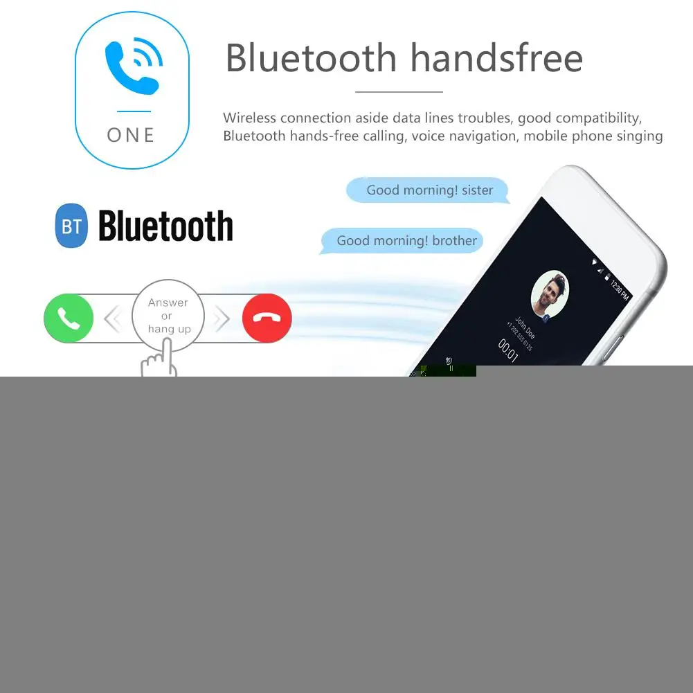 Автомобильный мультимедийный плеер Bluetooth стерео Авто Радио сенсорный экран MP3 музыкальный плеер с цветным светильник для автомобиля входной приемник