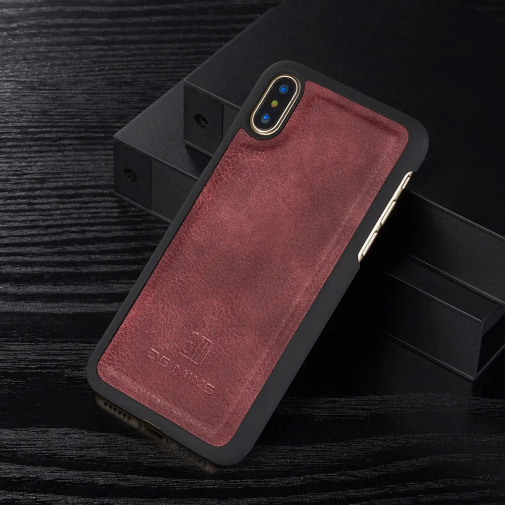 Магнитный кожаный чехол кошелек для iPhone X Xr Xs Max откидной 8 7 6S 6 Plus 5 5S SE 360 защитный