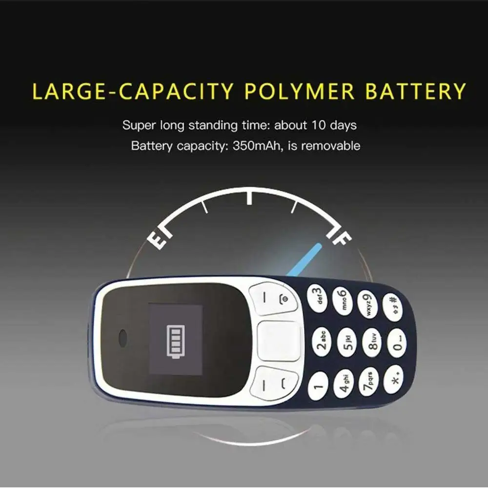 Super Small Mini Mobile Phones Bluetooth Earphones Voice Changer Dialer Low Radiation Dual SIM 3