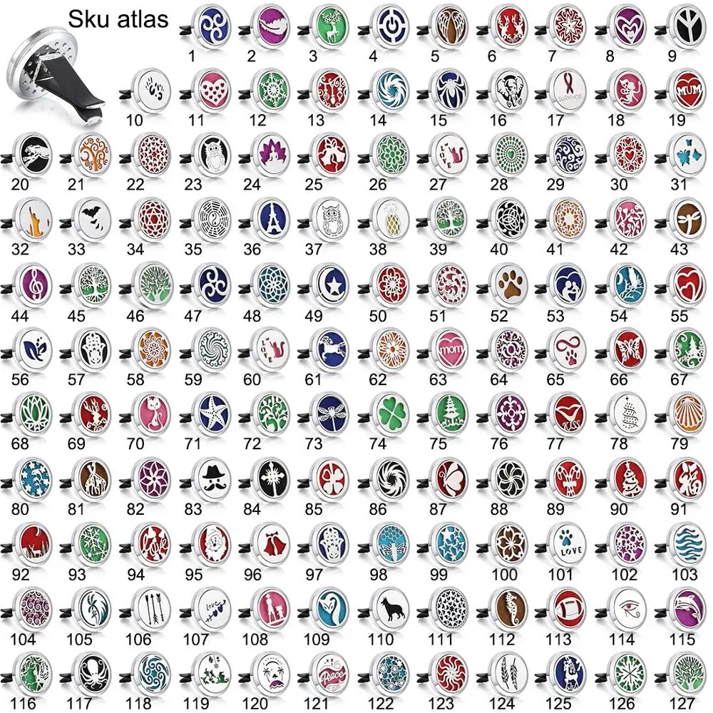 

New Car Diffuser Perfume Jewelry Car Diffuser Essential Oil Vent Freshener Car Vent Clip Aromatherapy Perfume Locket Jewelry