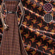 Индивидуальные высококачественные модные кашемировые осенние и зимние шерстяные платья жаккардовой бархатной ткани, трикотажные эластичные ткани