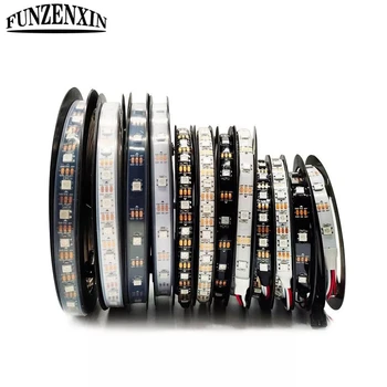 

WS2812B Smart RGB LED Strip Individually Addressable WS2812 Light 30/60/144Pixel Black/White PCB Waterproof IP30/65/67 DC5V
