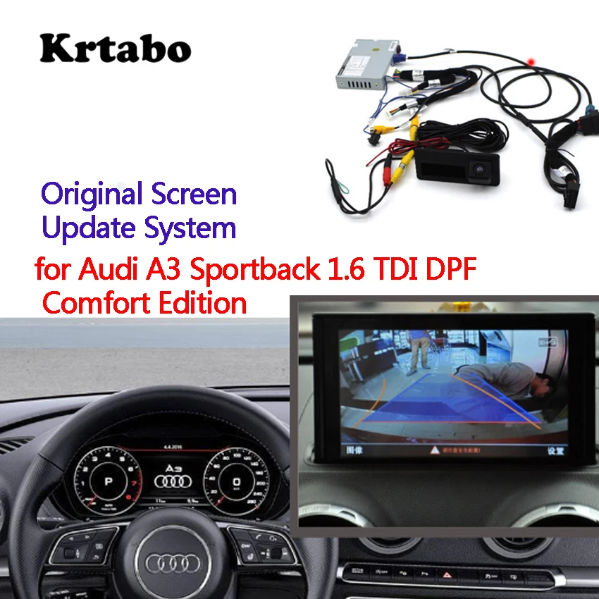 

Original Screen Update System for Audi A3 Sportback 1.6 TDI DPF Comfort Editio Reversing Rear Look Track Radar Right Forward