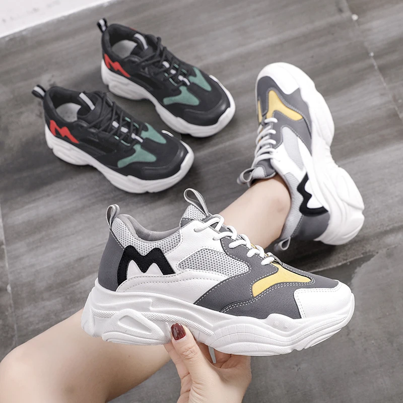 

Womens Sneakers shoes Women's New Summer Shoes 2019 Casual Woman Platform Tennis Female Woman's Thick Heels Mesh Trainers