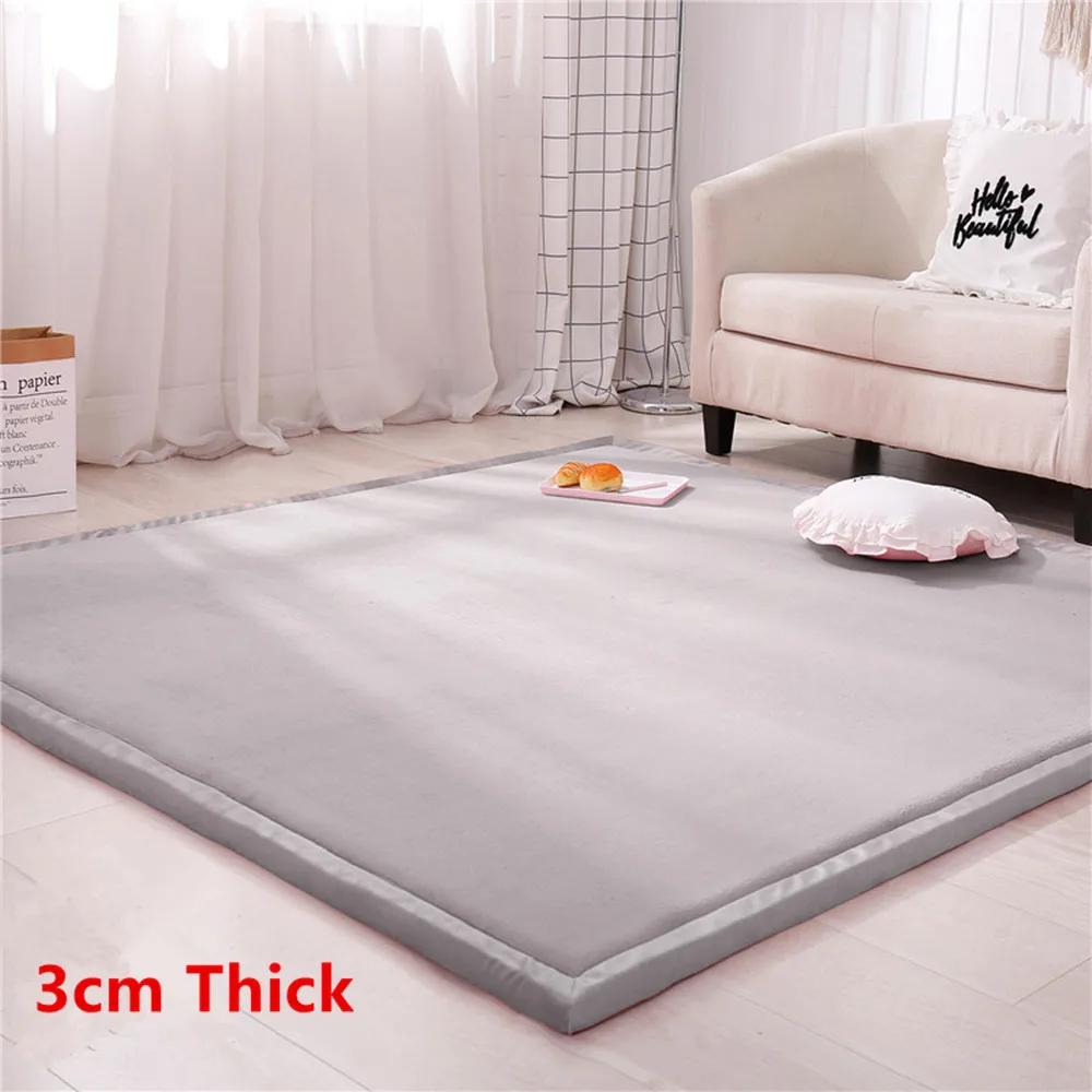 Kids Room Crawling Carpets For Living Room Bedroom Area Rugs 3CM Thick Coral velvet Japanese tatami Floor Mat Child Play Carpet 5