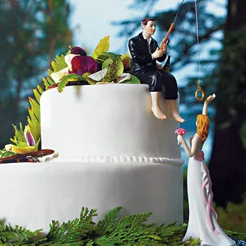 

Resin Wedding Cake Topper Wedding Newlywed Bridal Groom Figure Cake Decoration RT88