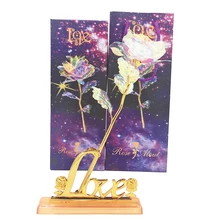 Дропшиппинг День Святого Валентина креативный подарок 24 к Фольга Золотая Роза длится навсегда любовь Свадебный декор любовник освещение Роза