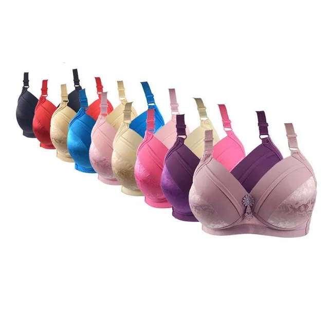 ABOOKS-Soutiens-gorge push-up en dentelle florale pour femmes