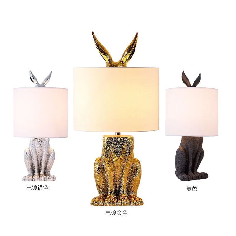 

Cute rabbit desk lamp postmodern simple design animal table lamp living room bedroom dining room study bedside children's room