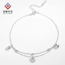 Ювелирные изделия Фуцзянь 925 чистый Инь фу валюта дворца звенящий ножной браслет Женские аксессуары выдалбливают простой завод в настоящее время доступны Dire